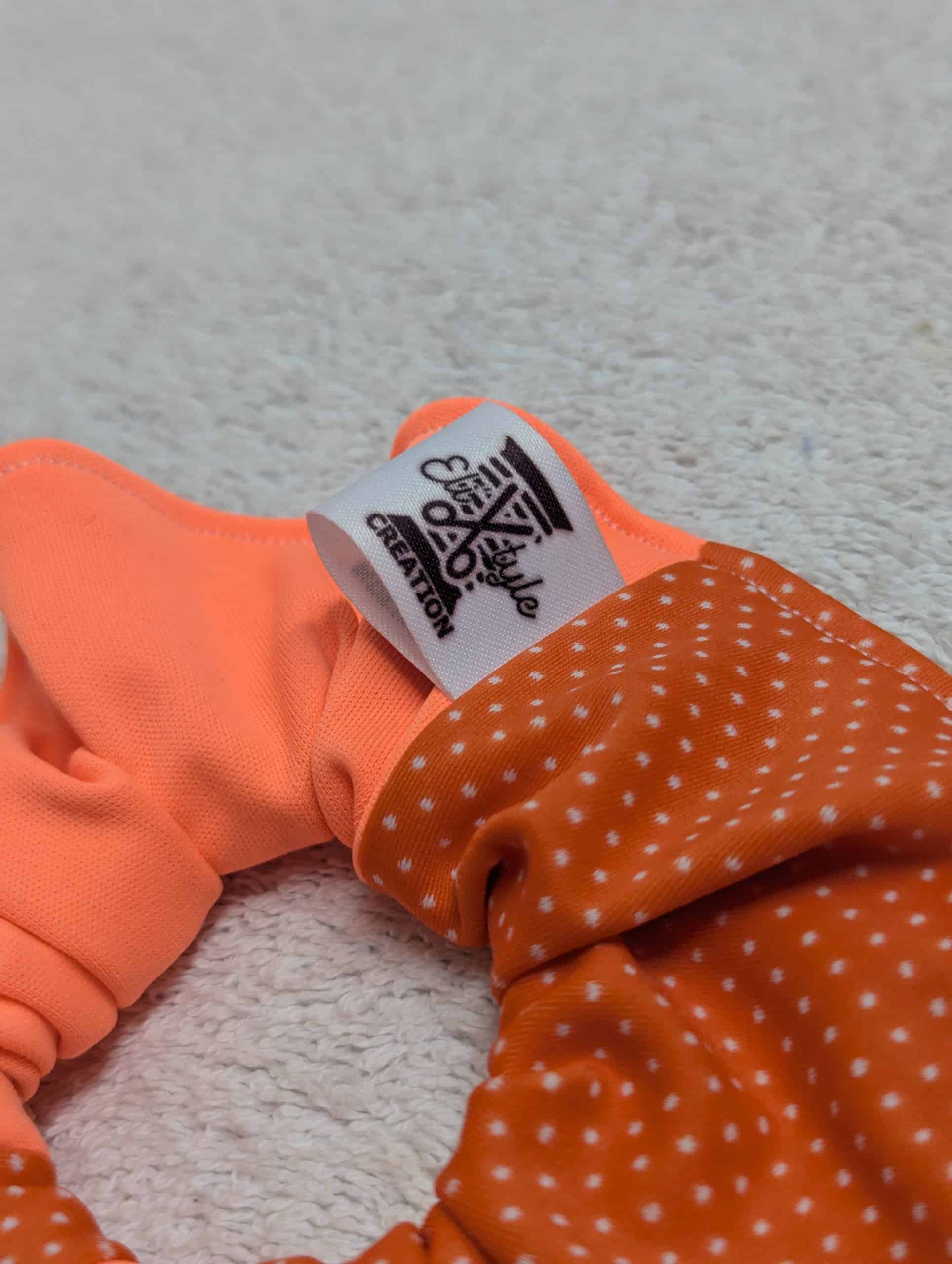 Chouchou Marin "Orange à pois" – Image 2