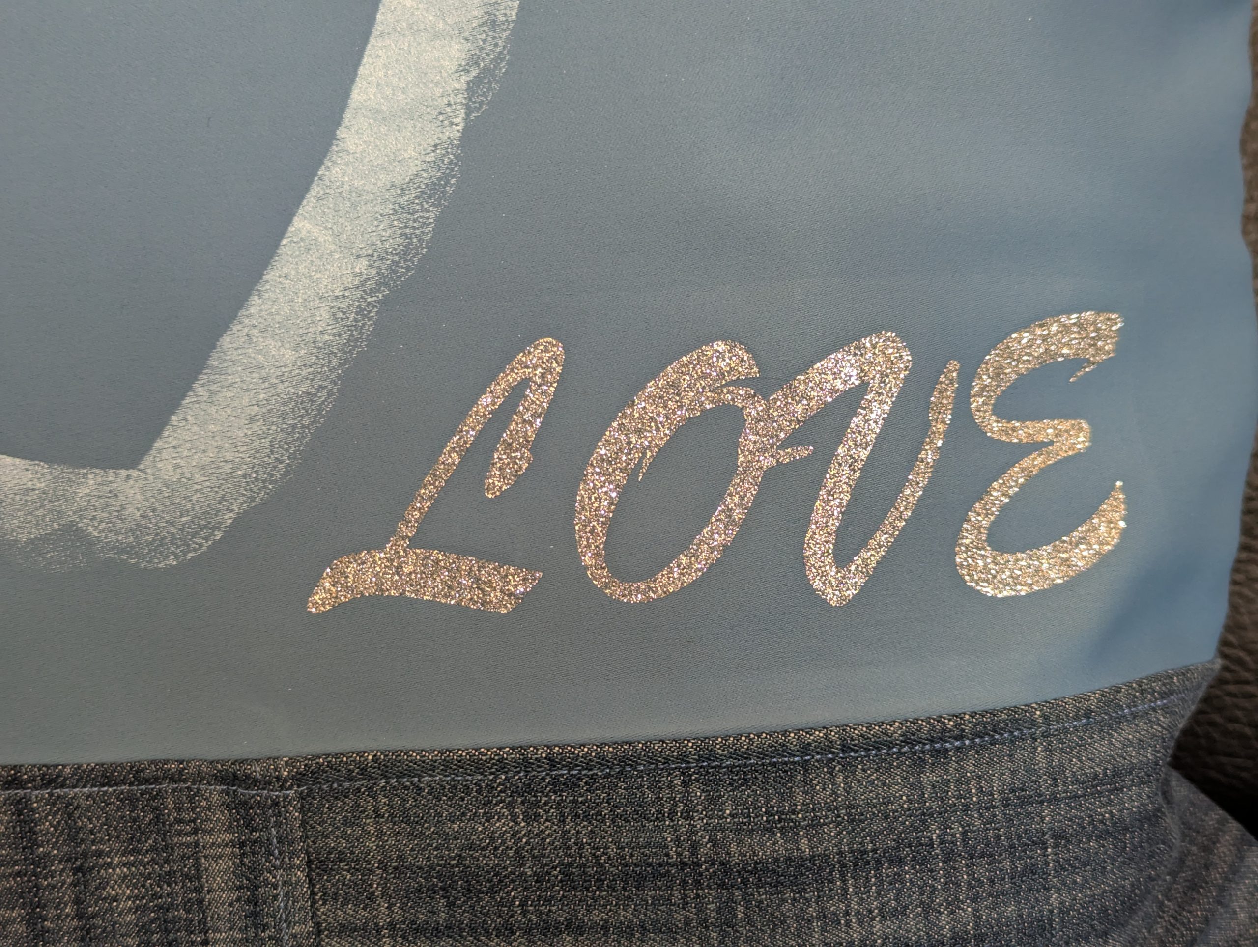 Coussin Bleu Love – Image 3